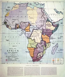 Karte von Afrika mit Vertragsgrenzen, 1891